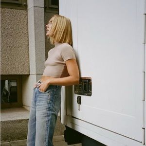 High Collar Soft Crop Top